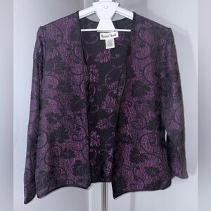 Ronni Nicole Elegant Purple and Black Blazer - szXL (P22)